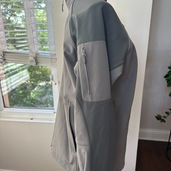 Marmot Jacket Men's Size Medium Gray Full Zip Softshell Zip Pockets CC 426 - Picture 4 of 6
